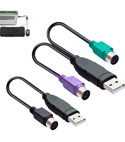 Durable USB to PS/2 PS2 Mouse Keyboard Plug Connector USB Type a Female to PS/2