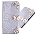 Price comparison product image Samsung S9 Plus Leather Case,Samsung Galaxy S9 Plus Flip Wallet Case,Samsung S9 Plus Cover with 6.2 inch,Cool 3D Rose Butterfly Bling Glitter Diamond Pattern Leather Stand Function Flip Kickstand Magnetic Book Wallet with Card Slot Holder Protective Cover Case for Samsung Galaxy S9 Plus