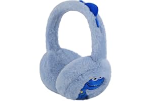 JIAHG 3-12 Years Kids Faux Fur Cozy Winter Earmuffs with Cute Animal Pattern Child Thicken Warm Plush Cold Weather Earmuff Windproof Ear Cover for Outdoor Playing Cycling School