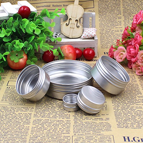 20 Stück 5-15 G 30 G 50G 100G leeren Aluminium DIY Hausgemachte Reisen Nagel Kunst Lip Balm Kosmetische Creme Pastöse Flüssigkeit Jar Blechdose Verpackungsbehälter - 5