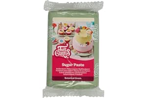 FunCakes Rollfondant Botanical Green: Einfach zu verwenden, glatt, flexibel, weich und biegsam, perfekt zum Dekorieren von Kuchen, Halal, koscher und glutenfrei, 250 g