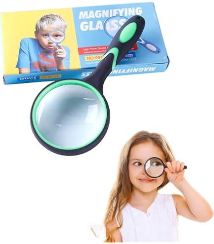 Loupe Enfant 10x 75mm - Avec Poignée Caoutchouc Antidérapante