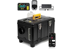 Sunster 12V/24V&110-240V Portable Diesel Heater，8KW Toolbox Night Parking Heater with APP Control, LCD Monitor, Ventilation Mode & Auto Start-Stop for Campervan Car Trucks Bus RV Trailer