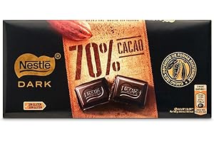 Nestlé Dark Tableta de Chocolate Negro 70% Cacao, 120 g