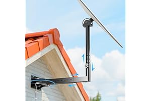 NiHome Adjustable Roof Mounting Kit for Starlink Satellite Internet, 3-Way Adjustable Pole Adapter for Precise Antenna Alignment, Wall or Roof Installation, Includes Screws for Concrete and Wood Walls