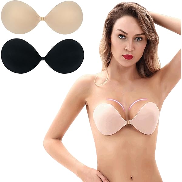Soutien-gorge Adhésif Invisible Sans Bretelles - Push-Up Auto-adhésif Réutilisable - Pour Robes Dos Nus