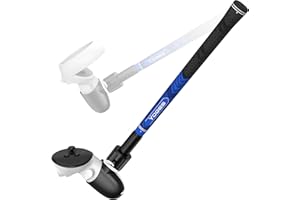 YOGES VR Golf Club Attachment Compatible with Meta Quest 3/ Oculus Quest 2 Controller, Virtual Reality Golf Handle Grips 90 Degree Design Keep Tracking for Golf VR Games (ONLY for Right Controller)