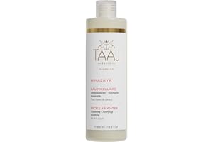 TAAJ | Eau Micellaire - HIMALAYA | Nettoie, Tonifie & Apaise la peau | Démaquille & Élimine les impuretés | Peau Douce & Souple | Teint Frais & Lumineux | Tous types de peaux | Vegan | 500 ml
