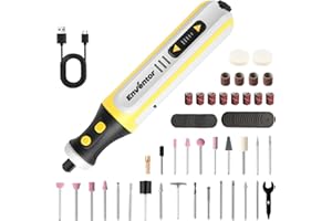Enventor Mini Utensile Rotante Multifunzione a Batteria 8V con 80 Accessori, 5 Velocità Regolabili, 5000-28000RPM, Ricarica USB, per Incisione, Smerigliatura, Lucidatura, Foratura, Pulizia
