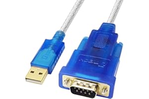 DTech FTDI USB a cable adaptador serie DB9 RS232 puerto macho FT232RL Chipset compatible con Windows 11 10 8 7 y Mac Linux (6 pies)
