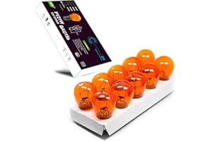 ‎LIGHTWORLD24 WELT DER LICHTER LIGHTWORLD24 10 x PY21W Blinkerlampe Blinkerbirne 12V orange gelbe Kugel Lampe BAU15s Auto Lampe S25 21W Birne Blinker Glühbirne