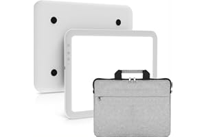 ZOCELIGHT Superhelle A4-Lichtbox mit Tasche, 3500 mAh Akku, 6 Dimmstufen und 3 Farbtemperaturen, Leuchttisch für Künstler, Zeichnen, Skizzieren, Tracking, Jäten, Vinyl