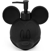 Jay Franco Disney Mickey Mouse Black Resin Hand Soap and Cream Bath Dispenser Bathroom Decor and Accessories
