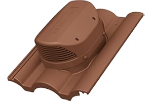 PAROTEC Cheminée de Ventilation plat pour bras - Taunus - Aérateur de Toit - Tuiles d'aération