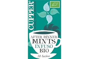 CUPPER After Dinner Mints Infuso Biologico con Doppia Menta e Finocchio, Tisana con Ingredienti Naturali Digestivo Dopo Pasto, Gusto Speziato, Filtri 100% Biodegradabili, Confezione da 20 Bustine