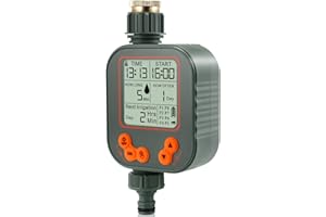 ‎TLGREEN Bewässerungscomputer, Wasserzeitschaltuhr Regenverzögerung, Timer Bewässerungssystem mit LCD-Display, Garten Automatische Bewässerungs Kindersicherung, 8 Auto Bewässerungsmodi- und Manueller Modus