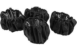 ZERODIS Infant Stroller Wheel Cover, 4Pcs Oxford Fabric Baby Stroller Dustproof Foot Cover Wheel Protector Cover Stroller Accessories(S-Black)