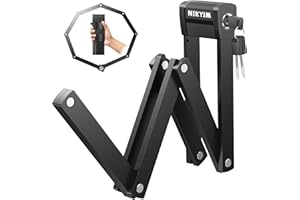 NIKYJM Antivol velo, Serrure de vélo Pliante Portable de 130 cm,Cadenas vélo Antivol,Accessoire pour Vélo avec Support, pour antivol velo, antivol velo electrique, moto