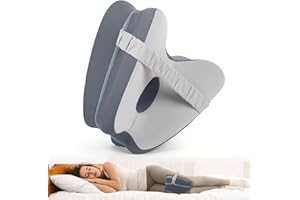 ‎DIOXIDE Dioxide Kniekissen für Seitenschläfer, Ergonomisches Seitenschläferkissen Knie Memory Foam Hüftkissen, Speziell für Beinkissen zur Entlastung von Knie, Knöchel & Hüfte, Abnehmbar(Hellgrau)