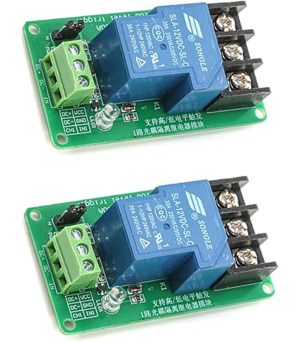 HALJIA 3 STKS 2 Kanaals Relaismodule - 5V Relaisbord Uitbreidingskaart Hoge Prestaties Accessoires met Optocoupler voor Raspberry Pi Arduino PIC AVR MCU DSP ARM TTL Logic