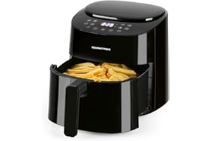 ‎GOURMETMAXX GOURMETmaxx Heißluftfritteuse | 4,5L Airfryer | Timer & Touchscreen | Fritteuse mit 9 Funktionen & 8 Programmen | energiesparend frittieren, nahezu ohne Öl | Minibackofen - 1400 W