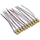 HeyNana - 10 unités de 5V 650nm 5mW Diode Laser Tête de Couleur Rouge Tube Laser à Diode Laser Rouge avec Tête de Fils Diamèt