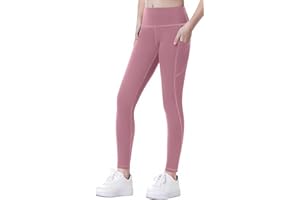 SEAUR Legging de Sport pour Fille 4-12 Ans Legging Gymnastique Yoga Fille Pantalon de Sport Fitness Fille Sknniy 100-150cm