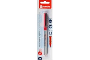 Centauro - Penna a punta ago, Needle 0,5 mm, inchiostro liquido, colore rosso, grande pressione, tratto sottile, meno pressione durante la scrittura, perfetto come materiale scolastico