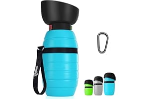 PIWOSGOL Hunde Trinkflasche 800ml - Praktische 2-in-1 Flasche Für Unterwegs