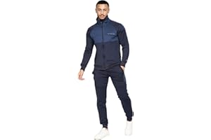 Duck and Cover - Mens Essential Full Tracksuit Sets - Full Zip Through Track Hoodie - Tricot Bottoms with Drawstring