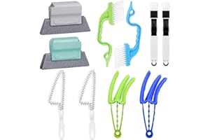 DAGORD 10 Stück Fensterrillen Reinigungswerkzeug 2in1 Magische Fensterreinigungsbürste Fensterreinigungsbürsten Kleiner Pinsel für Fensterecken für Ecken Badezimmer Küche