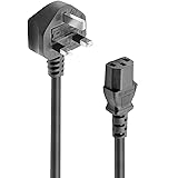 FSKE 5m UK Mains 3 Pin Plug to IEC 320 C13 H05VV-F 3 * 0.75mm² Kettle Lead Power Cable Cord For PC Monitors, Computer, TV, Pr