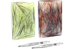 SPIRITZOHIC 2 Pcs Picky Pad, Skin Picking Fidget Toys with Tweezer Silicone Picking Pads Picky Pad Reusable Sensory Release Stress and Relieve Anxiety for Adults and Teens