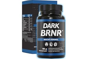 ‎BRNR BRNR DARK BRNR Nacht-Formel mit Melatonin und L-Carnitin, Stoffwechsel-Rezeptur mit Cholin und Vitamin B6, 120 Kapseln