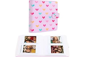RUIBYTREE 112 Taschen Einhand-Mini-Fotoalbum 2 x 3 tragbarer Kpop-Fotokartenhalter Kompatibel mit Fujifilm Instax Mini Kameras/Polaroid Snap Touch/SocialMatic Sofortbildkameras (1Pack, Lila)