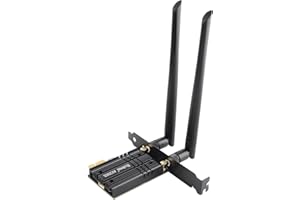 BUITREA Carte WiFi 3000Mbps PCIe WiFi 6 Bluetooth 5.2, Intel WiFi 6 AX200 Bi-Bande (5GHz/2.4GHz) Carte WiFi 6, MU-MIMO, OFDMA, Ultra-Low Latency, Adaptateur sans Fil pour PC Windows 10/11