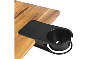 EMPEROCH Soporte para Taza de Bebida Plástico de la Creativa Portavasos Mesa Botella Stand Bebidas,Soda,café,Taza Clip Portavasos Diseño de Clip Soporte de Taza Abrazadera para el Hogar y la Oficina (NEGRO)