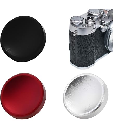 Set Di 2 Pulsanti Otturatore Concavi In Ottone Massiccio (nero) – Compatibili Con Fujifilm, Leica, Canon, Nikon E Altre Mirrorless