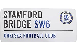Official Football Merchandise Plaque de rue en métal Équipe de football Chelsea FC 40cm x 18cm