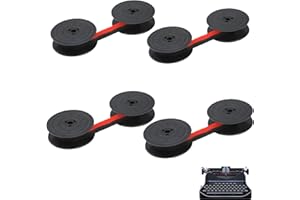 APKPESTERML 4 Stück Farbband für Schreibmaschine, Schreibmaschinenband Doppelpack Nylon Universelle Typewriters Farbband kompatibel mit verschiedenen Schreibmaschinenmodellen Vielseitigen Zubehör (Rot & Schwarz)