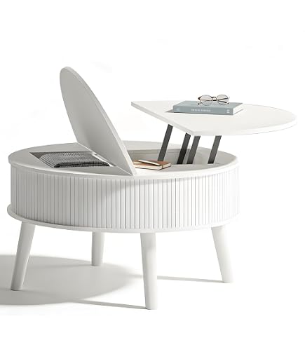 Tavolino Da Caffè Rotondo IDMarket DETROIT, 70 Cm, Doppio Piano In Legno E Metallo, Stile Industriale - 2