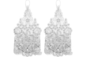 Manyo. Gants Dentelle,Gants Mariage Déguisement Enfant Fille, Gants Princesse Fille pour Mascarade Mariage Banquet (Blanc)