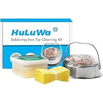 Kit Pulizia Punte Saldatore - 3 Pezzi Con Spugne, Pasta Saldante E Base, Per Elettronica Fai Da Te - Foto 6