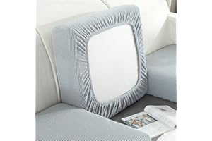 VEAI Sofa Sitzkissenbezug 3/4/2/1 Sitzer Stretch Couch-Kissenbezug Beige/Grau Elastisch Sofa Husse Husse Überzug Bezug Sitzbezüge Kissenbezüge für Sofa Sitzkissen Schonbezug