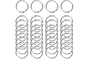 AISHOW 100 Pezzi Anelli Rilegatura 35mm Anelli per Raccoglitore Anelli di Metallo Anelli per libri Anelli per Fogli per Rilegare Libro Quaderni Scrapbooking Anello Indice