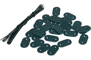 ANBOR ZEST Lot de 52 Fixations PVC pour Brise-Vue et Canisse - Résistant aux Intempéries - Clips de Montage et Attaches de Câble pour Plaques - Jardin & Balcon (Vert)