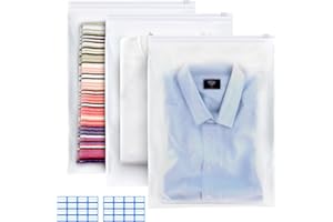 NENULL Bolsas grandes reutilizables con cremallera, 24 unidades, 40 x 60 cm, con cremallera, bolsa de viaje, impermeable, con cremallera, bolsas de plástico, bolsas de almacenamiento para ropa, ropa