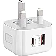 Usful Tech - Fast Charge 3.0 UK Plug PD Charger 20W QC3.0 USB Type C Fast Charger compatable with iphone, samsung and android