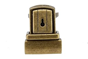 Trimming Shop Catch Tuck Lock Fermoir Boucle Fermer Pouce Verrou pour Sac en Cuir Sac à Main Scrapbooking Art & Artisanat Projets de Bricolage Bronze, 36 mm x 28 mm, 1 pièce