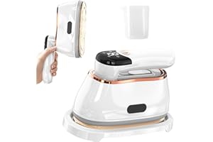 OSKUGLIN Plancha de Vapor Vertical 2 en 1 Portátil 1000W - Plancha de Mano y Vaporizador de Ropa con Depósito 150ml, Calentamiento Rápido 30s, Ligera y Plegable para Viajes, Hogar y Oficina